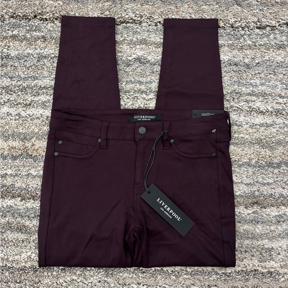 Liverpool Skinny Jeggings In Aubergine Sz 4/27P NWT | Liverpool Skinny Jeans - - Picture 1 of 12